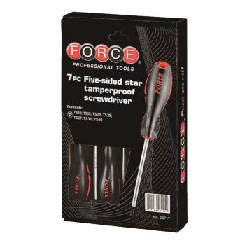 Набор отверток Torx с отверстием 5-ти лучевые 7 пр. (TS10-TS40) (FORCE 20717)