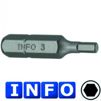 1/4" Бита 6-гр. (HEX) 6 мм, L=30 мм (INFO 9243006 I)
