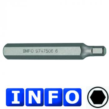 10 мм Бита 6-гр. (HEX) 7 мм, L=75 мм (INFO 9747507 I)