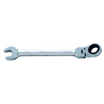 Ключ рожково-накидной трещоточный, шарнирный 11 мм, L=173 мм (FORCE 75711F)