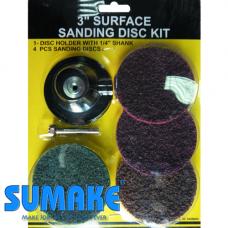 Набор дисков для пневмошлифовальной машины 3" (SUMAKE SD-3BK)